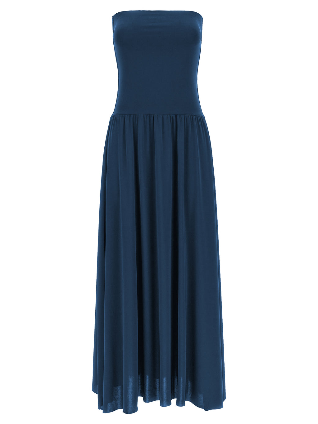 Bicolor Polyamide Long Dress