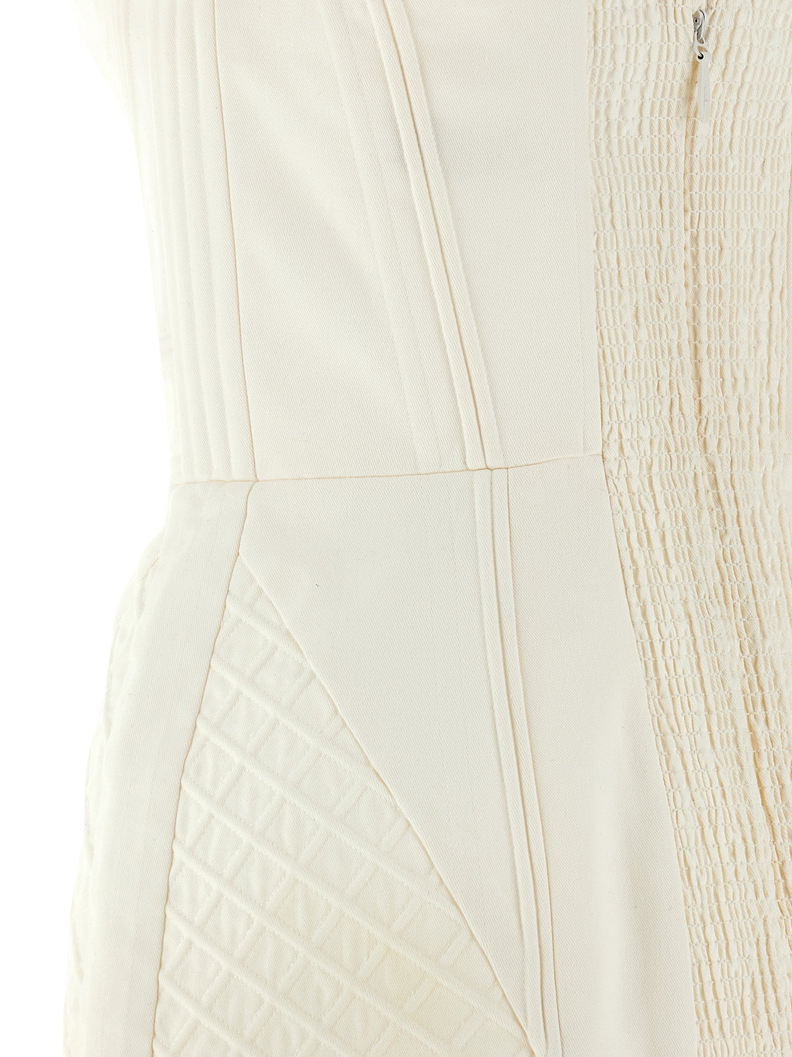 White Cotton Short Dress