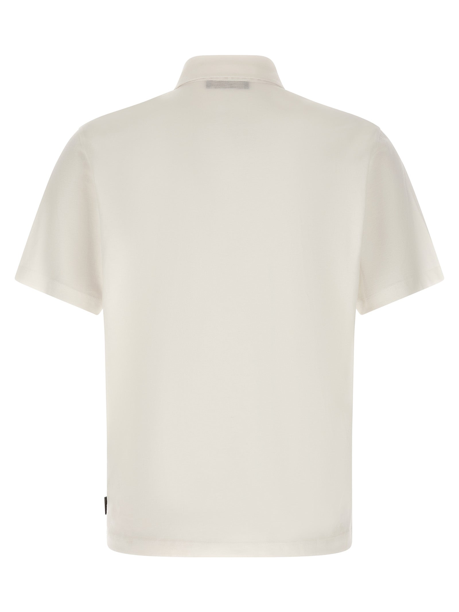 White Cotton Polo Shirt