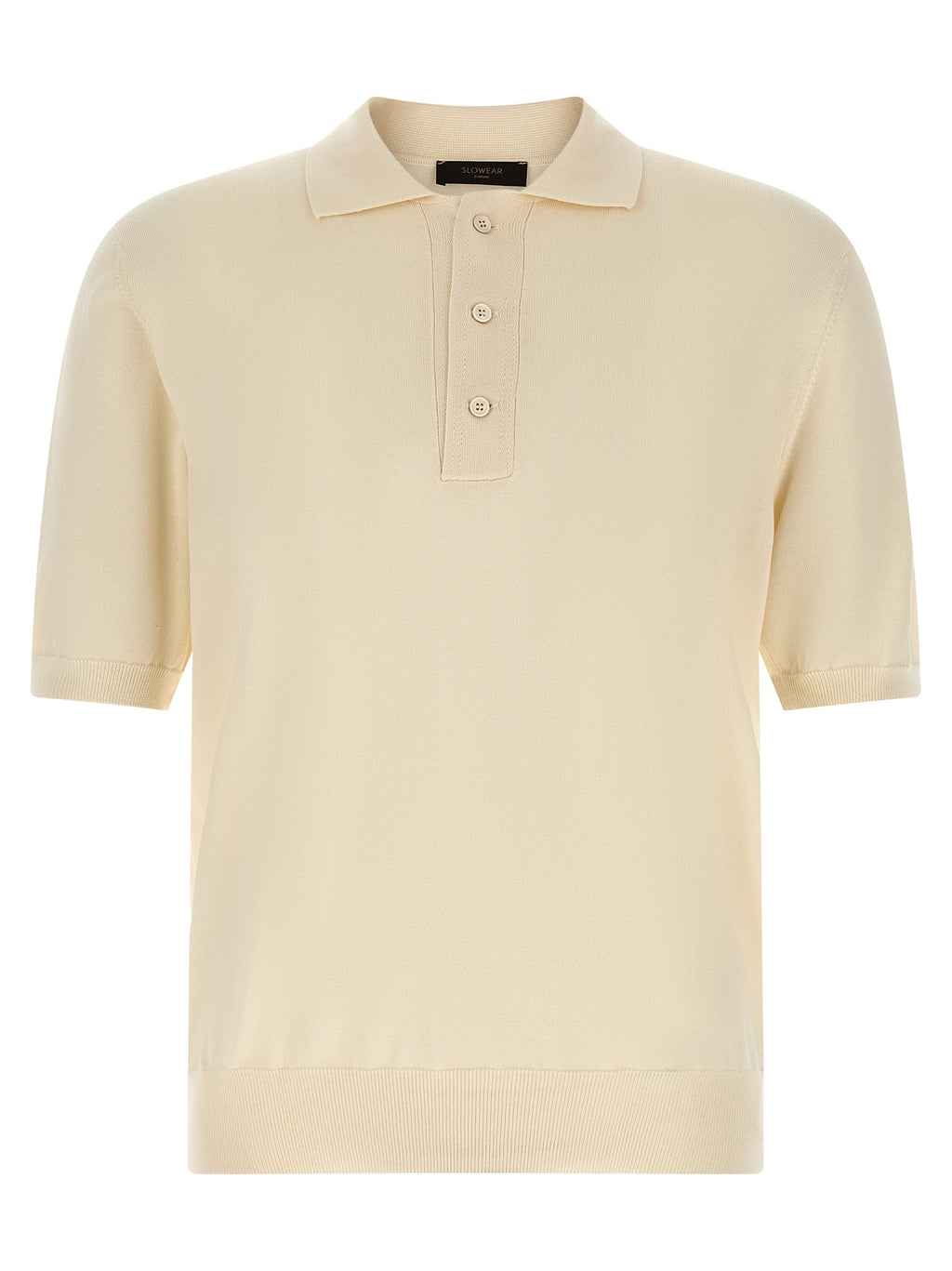 Beige Cotton Polo Shirt