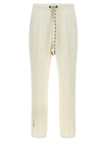 White Polyester Joggers (Workout Pants)