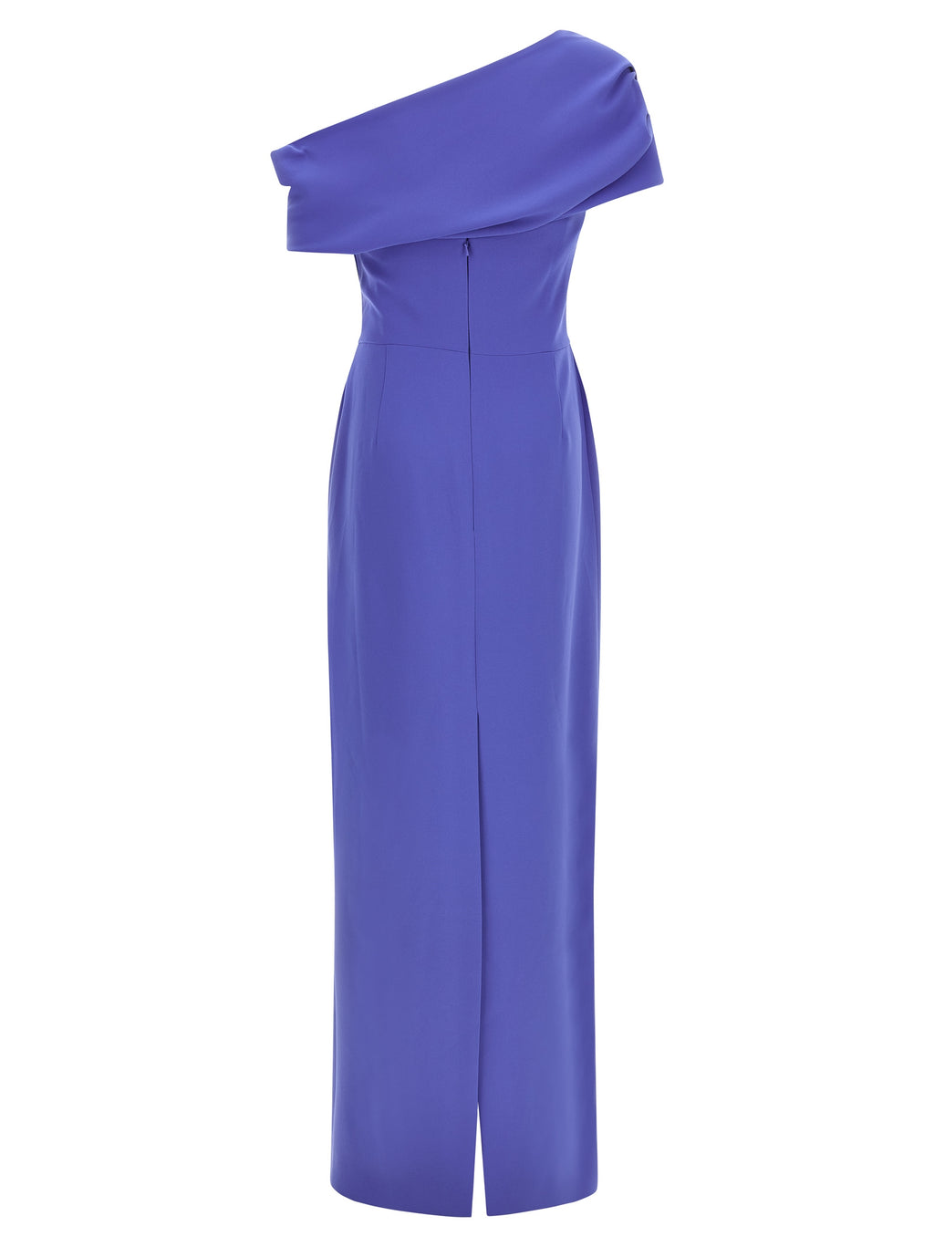 Blue Polyester Long Dress