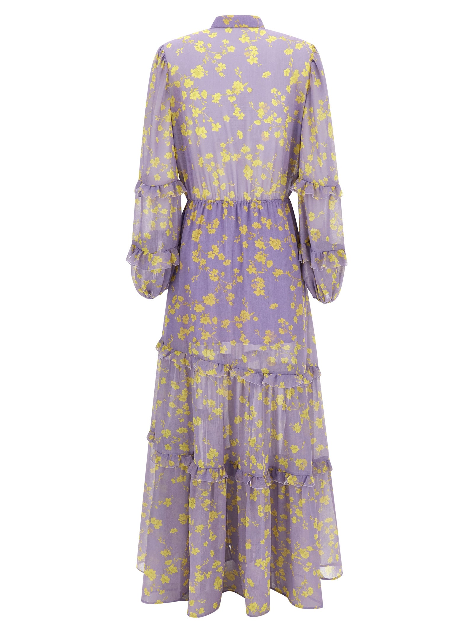 Purple Recycled Polyester Long Dress