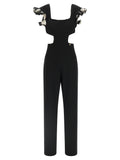 Black Polyester Jumpsuit