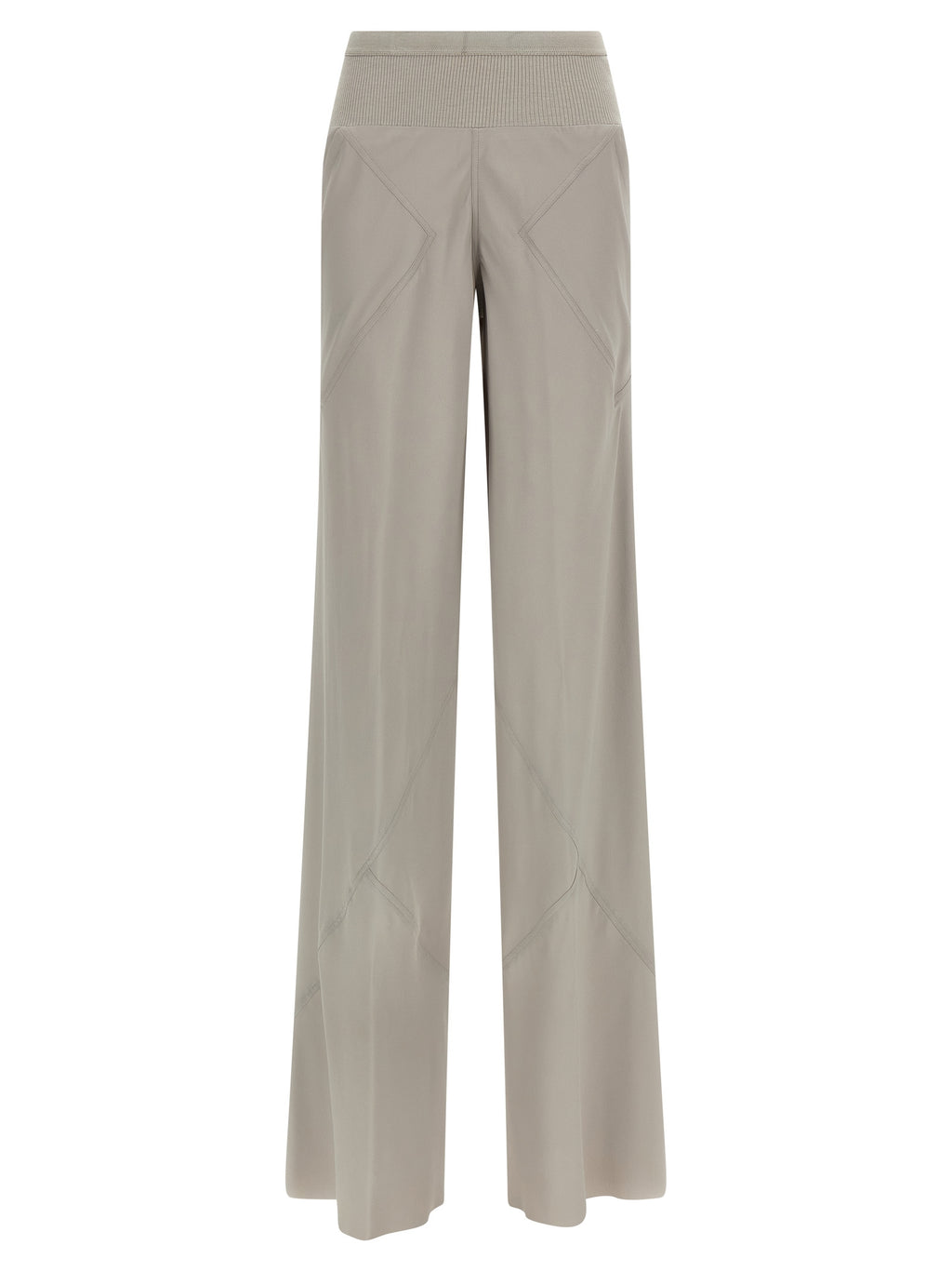 Gray Acetate Flared Pants