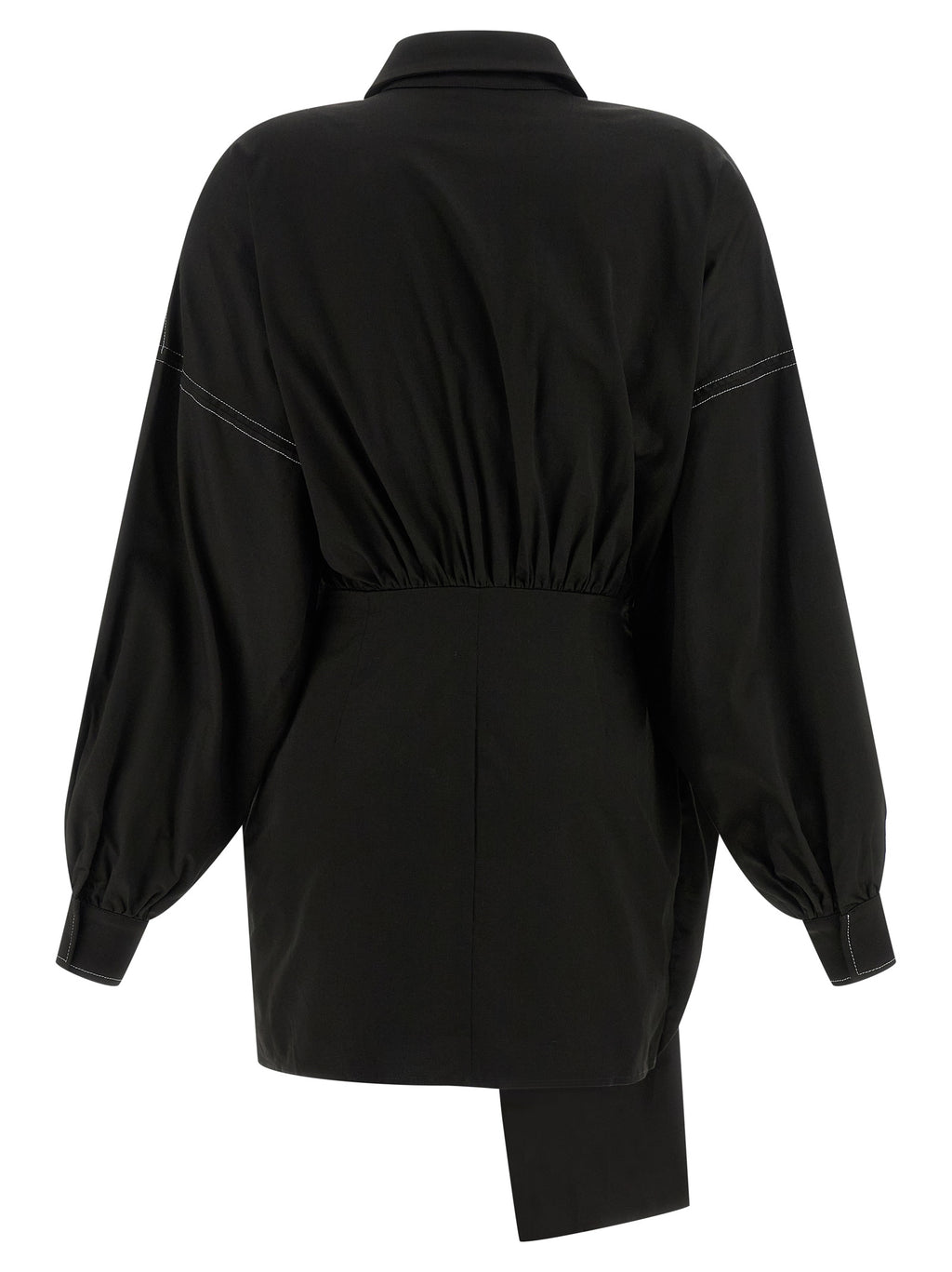 Black Polyester Short Dress