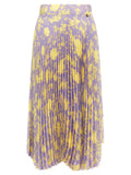Purple Recycled Polyester Midi Skirt