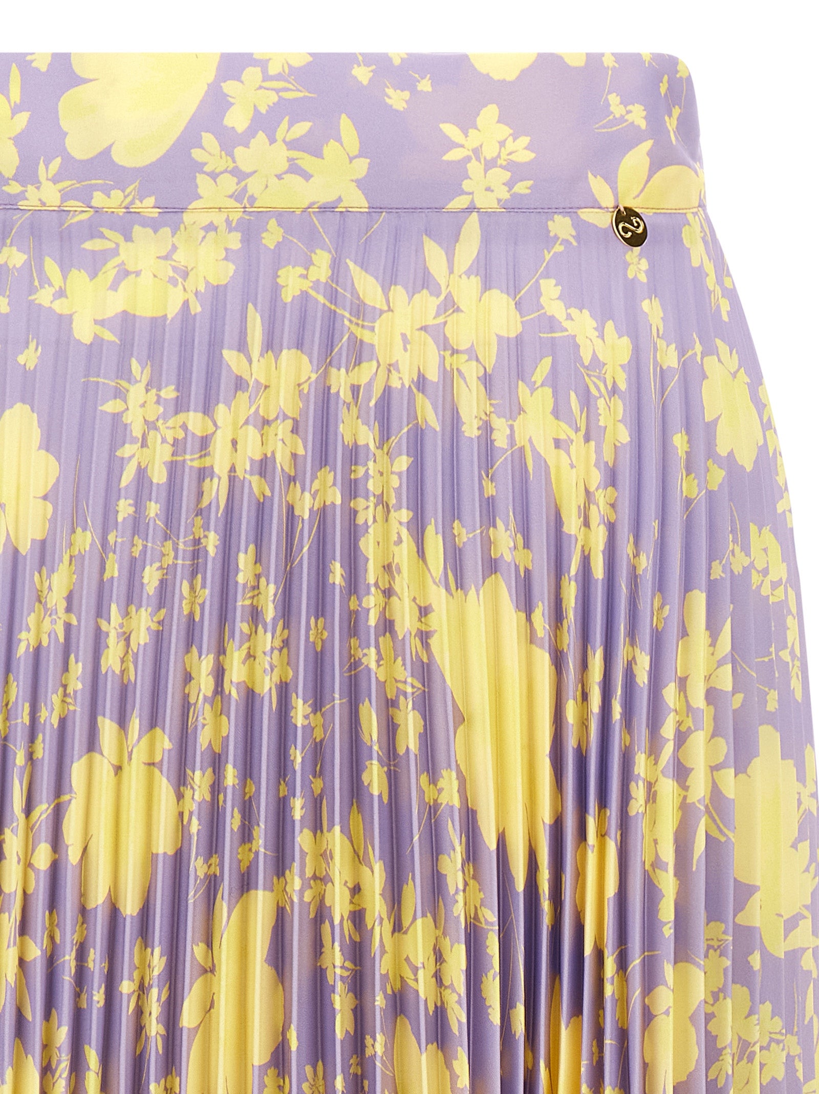 Purple Recycled Polyester Midi Skirt