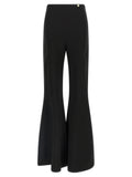 Black Triacetate Flared Pants