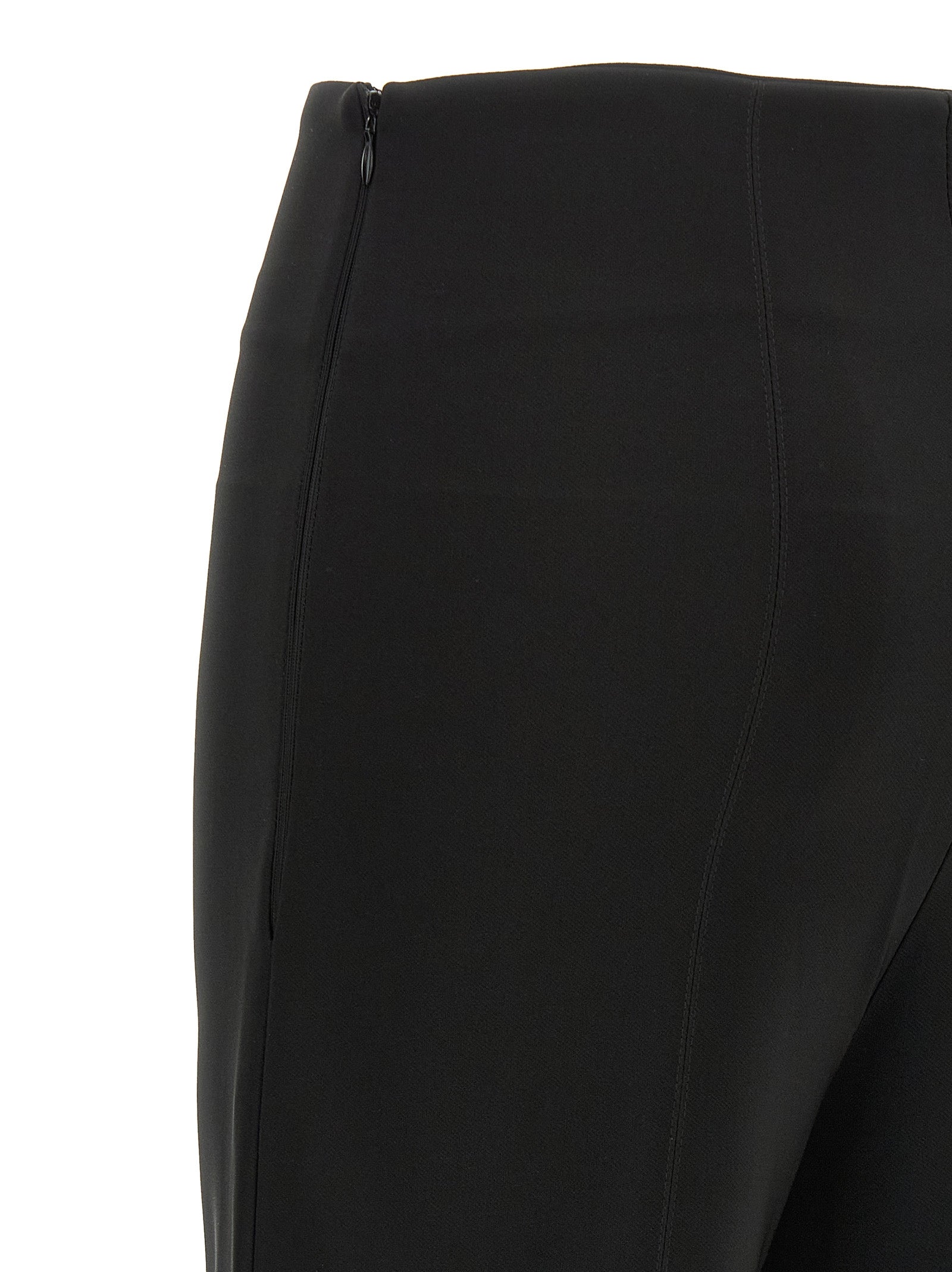 Black Triacetate Flared Pants