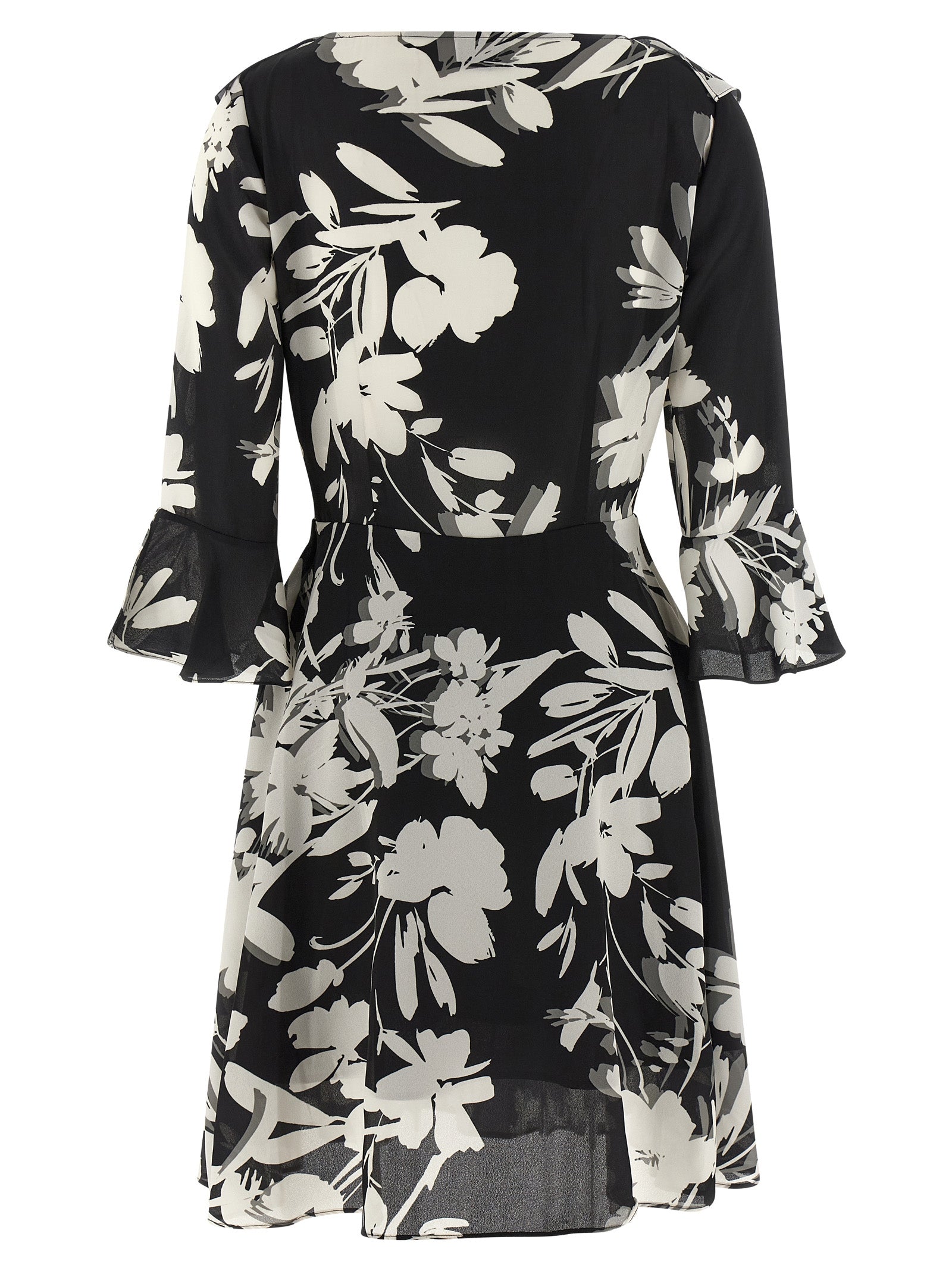 Bicolor Recycled Polyester Midi Dress