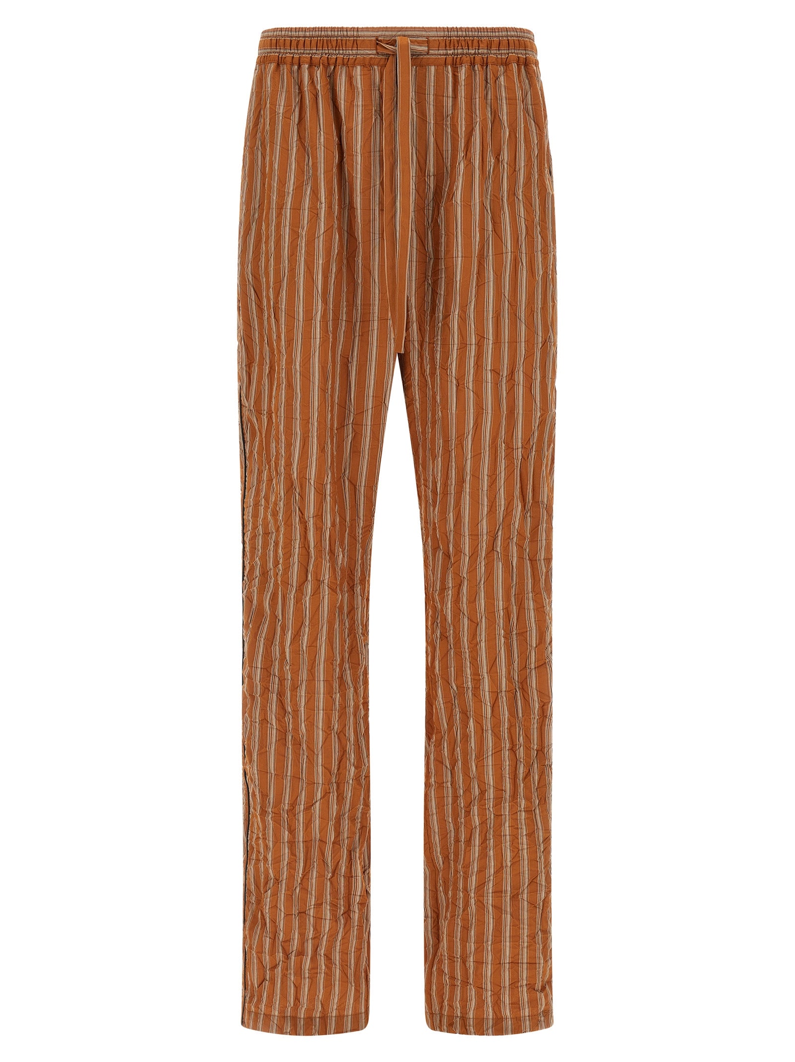 Brown Viscose Casual Pants