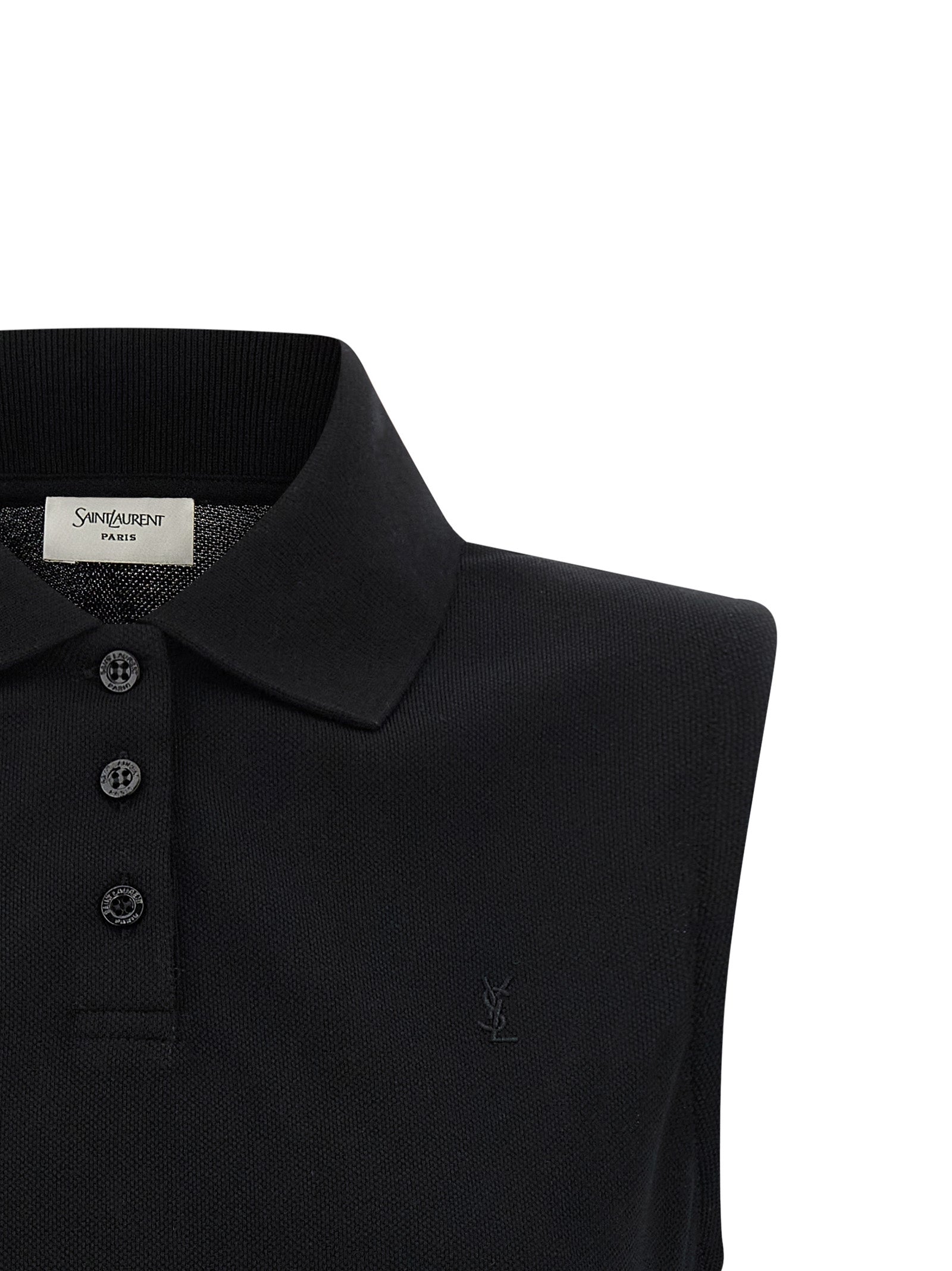 Black Cotton Polo Shirt