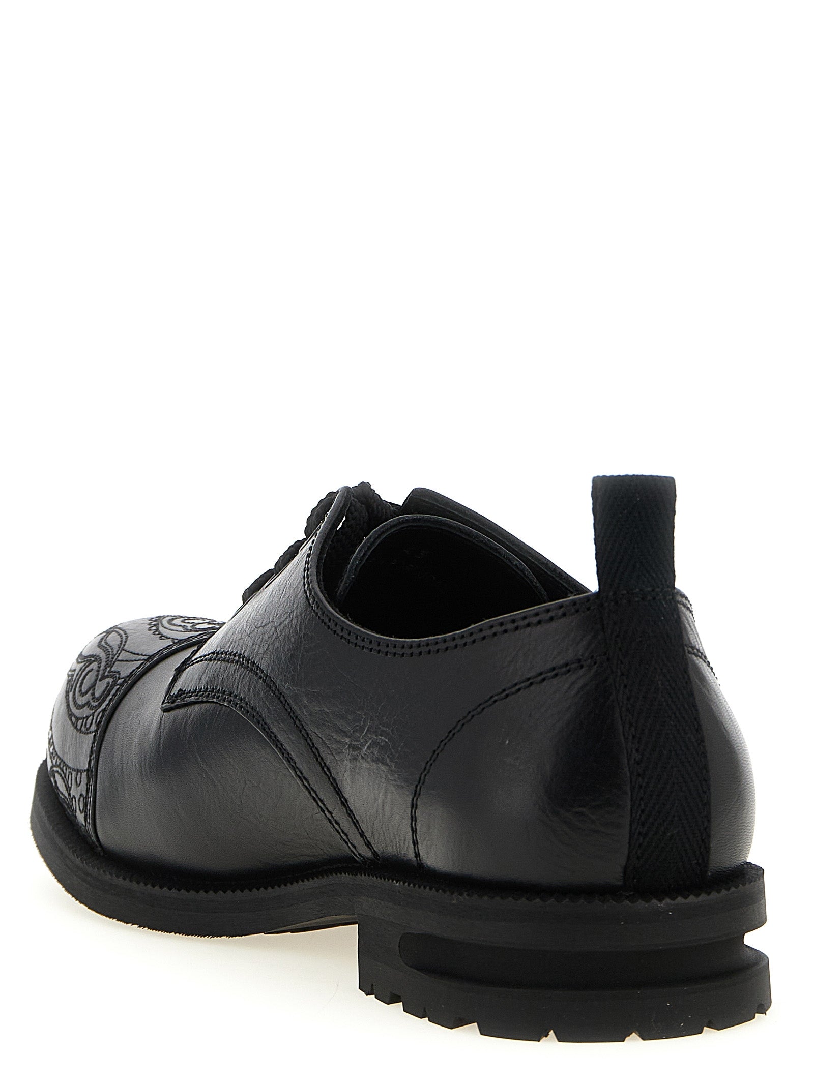 Black Calfskin Oxfords And Derbies