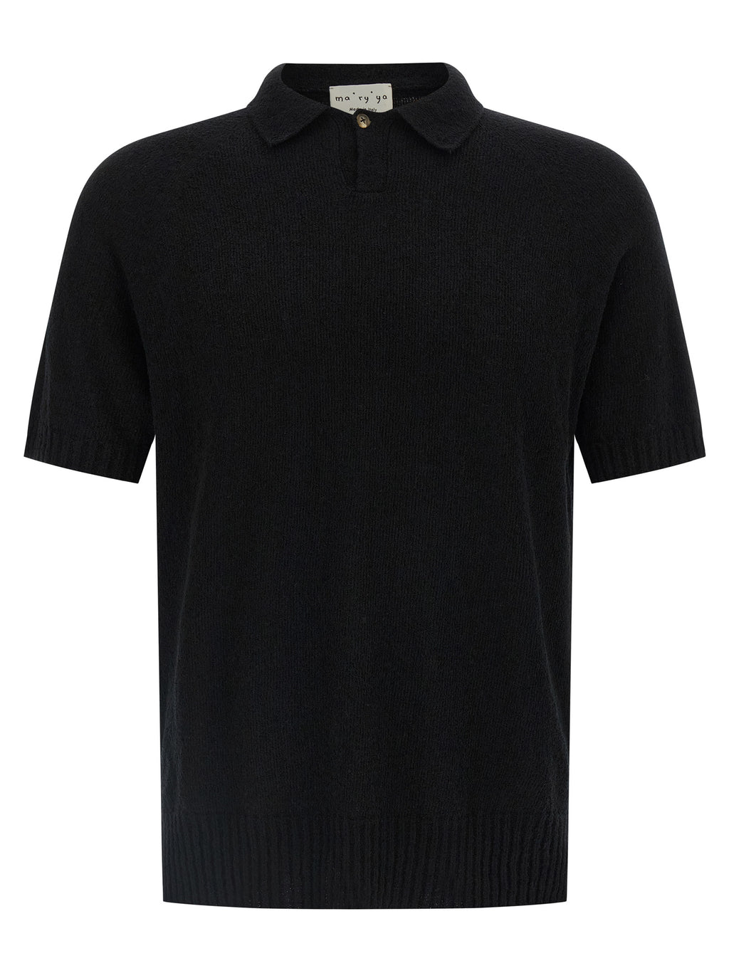 Black Cotton Polo Shirt
