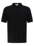Black Cotton Polo Shirt