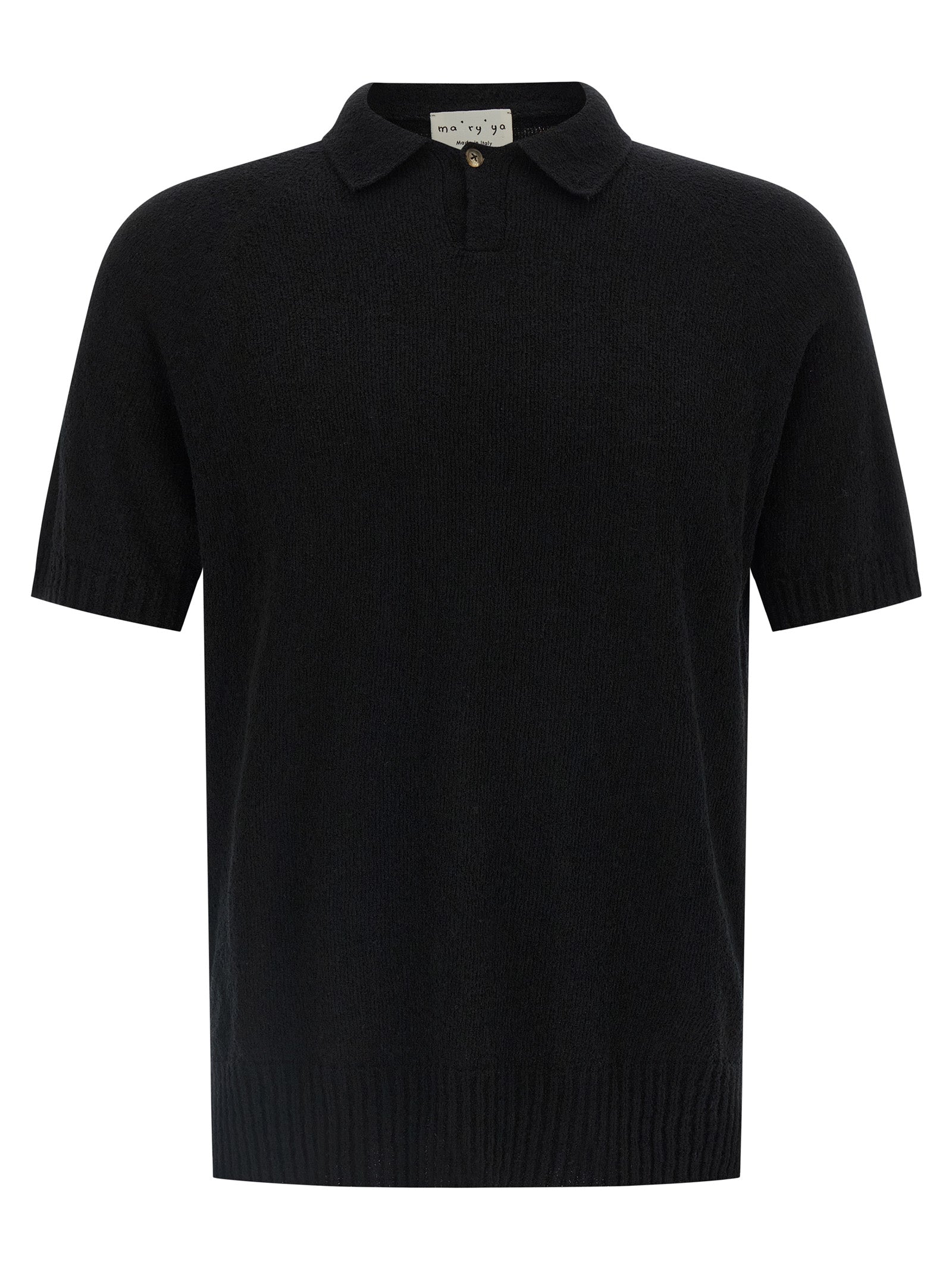 Black Cotton Polo Shirt
