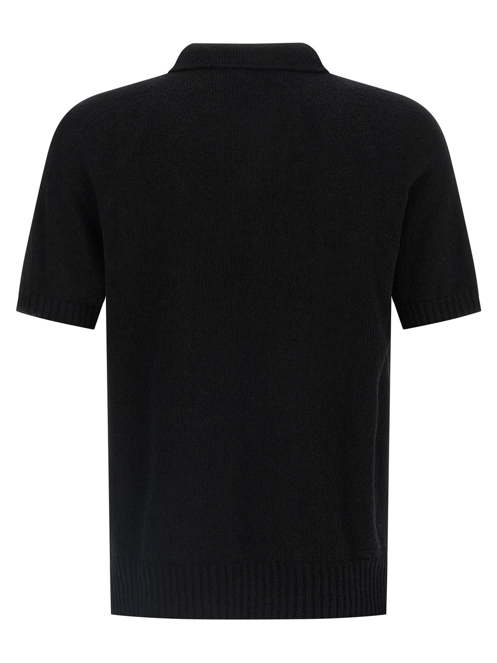 Black Cotton Polo Shirt