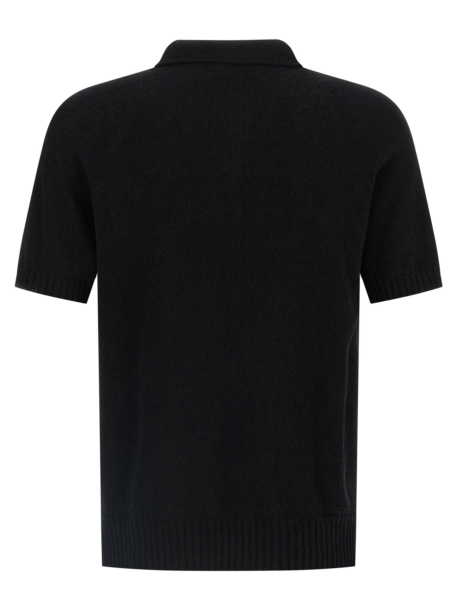 Black Cotton Polo Shirt