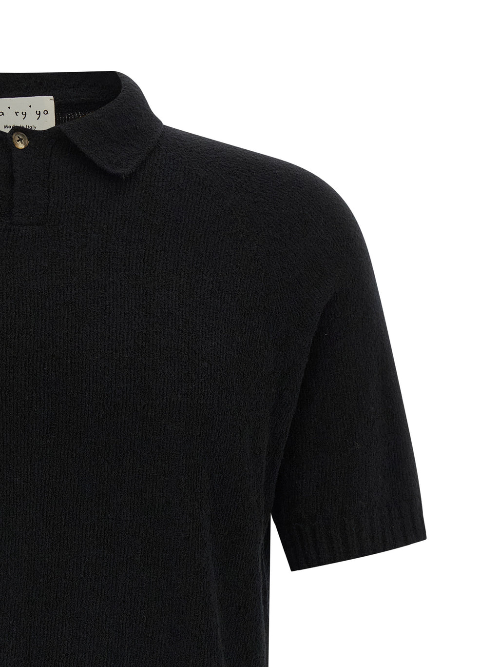 Black Cotton Polo Shirt