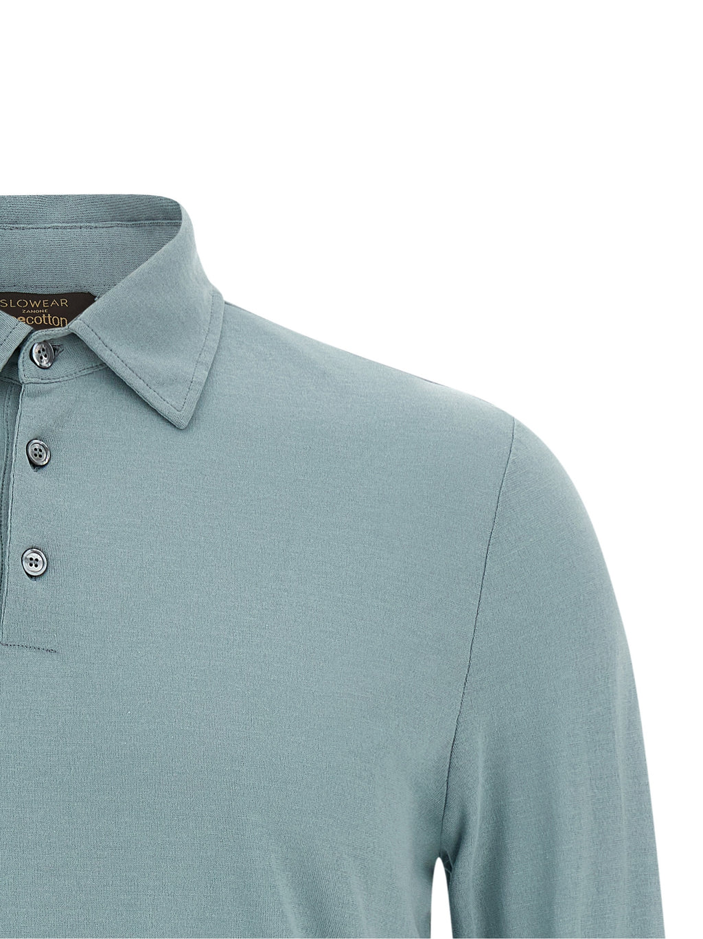 Blue Cotton Polo Shirt