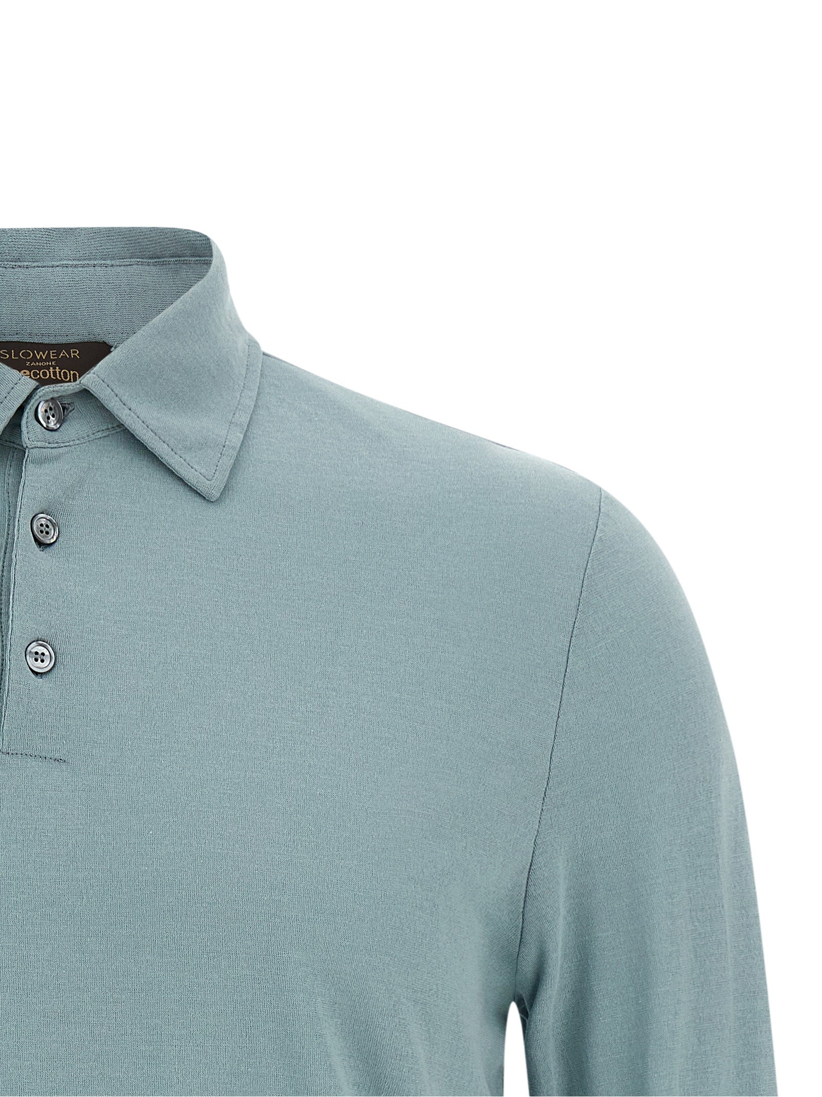 Blue Cotton Polo Shirt