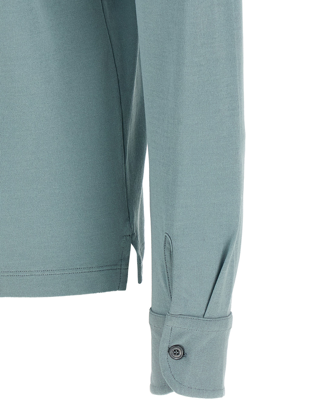 Blue Cotton Polo Shirt