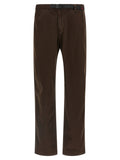 Brown Cotton Casual Pants