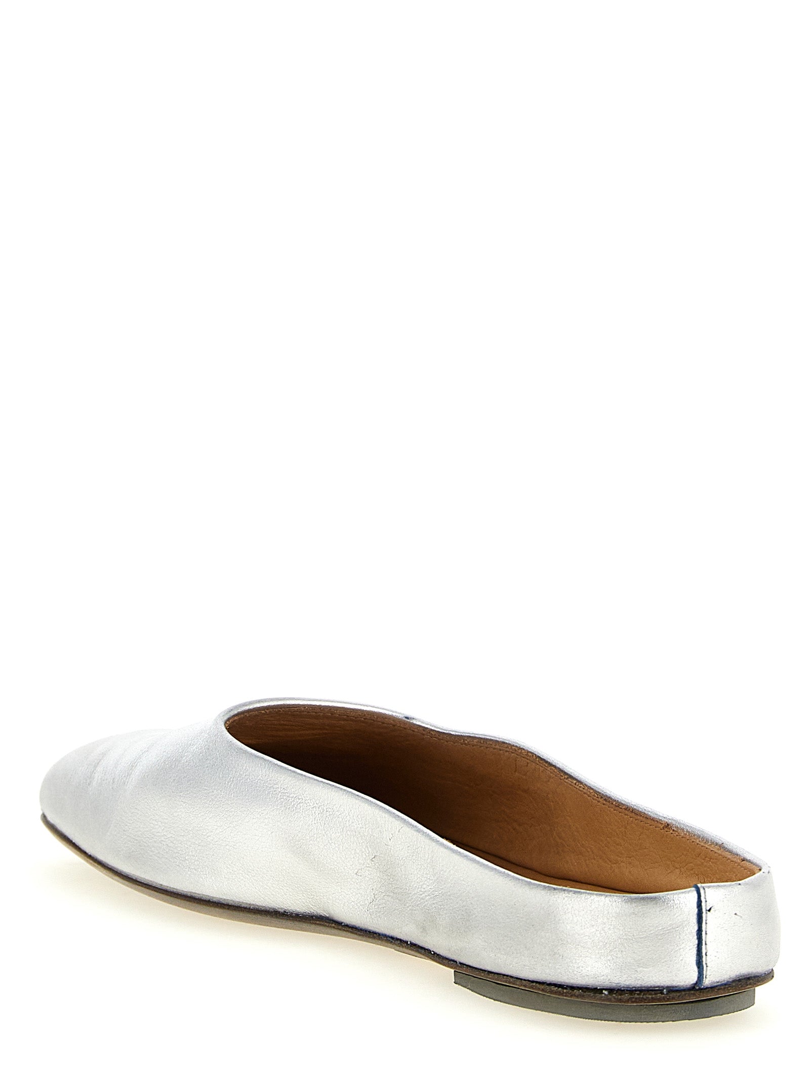 Silver Calfskin Mules