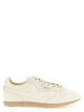 Beige Cowhide Low Top Sneakers