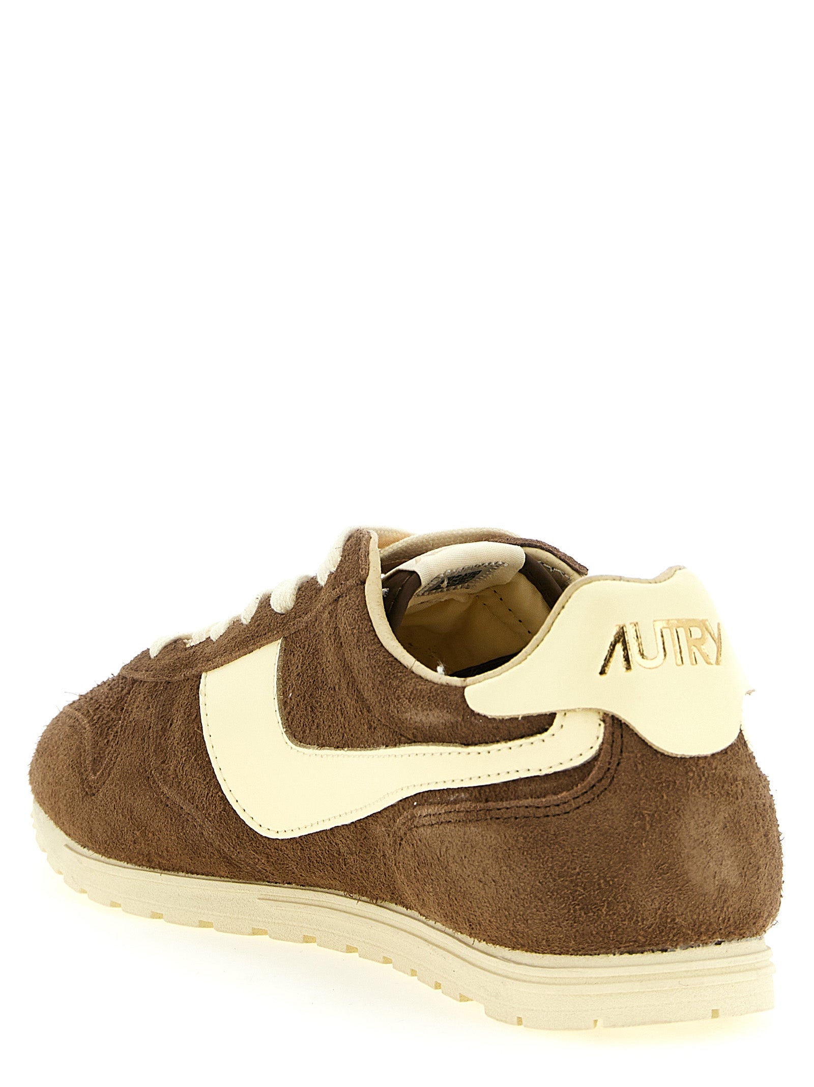 Brown Cowhide Athletic Sneakers