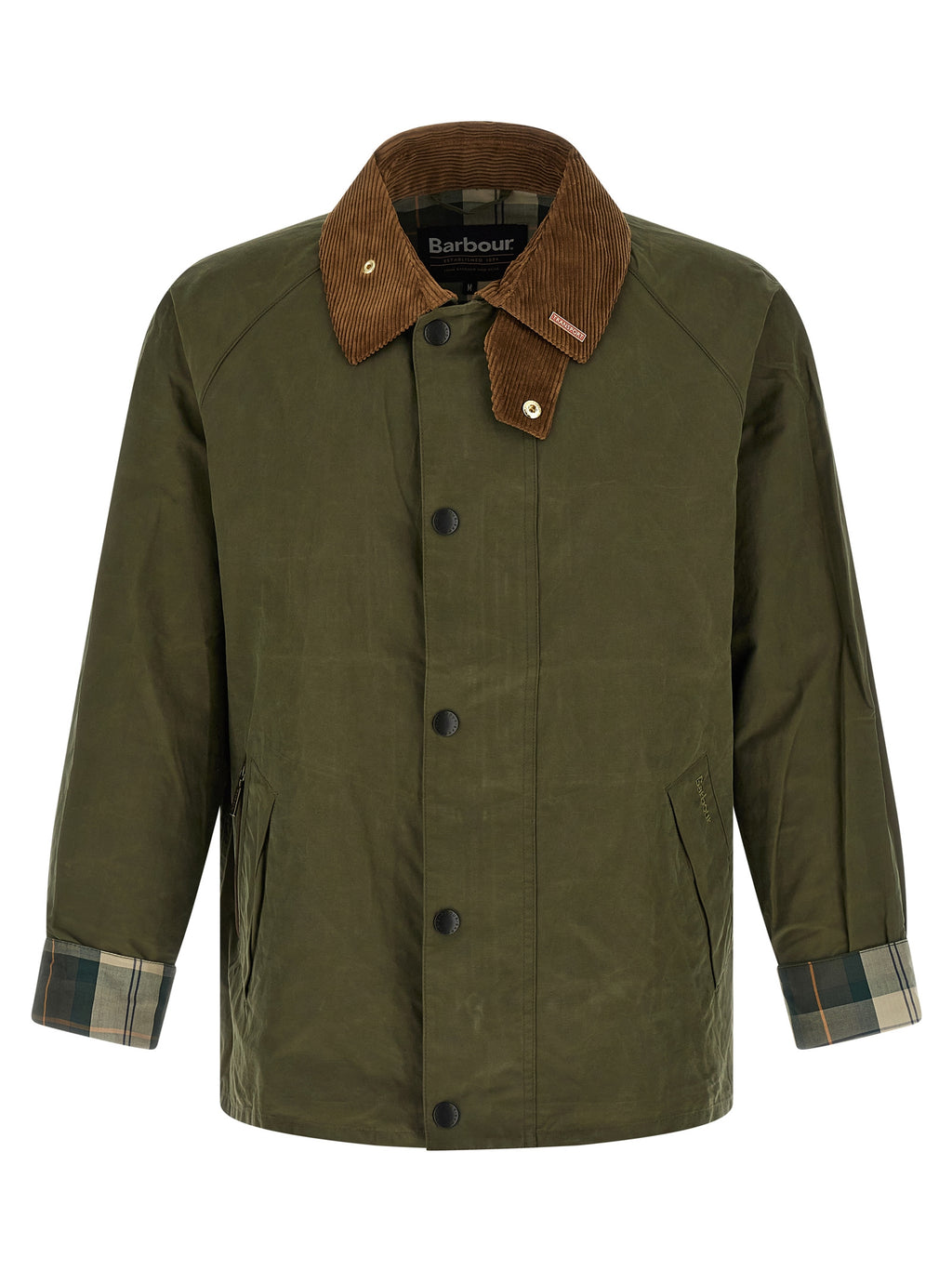 Bicolor Cotton Full-Length Jacket