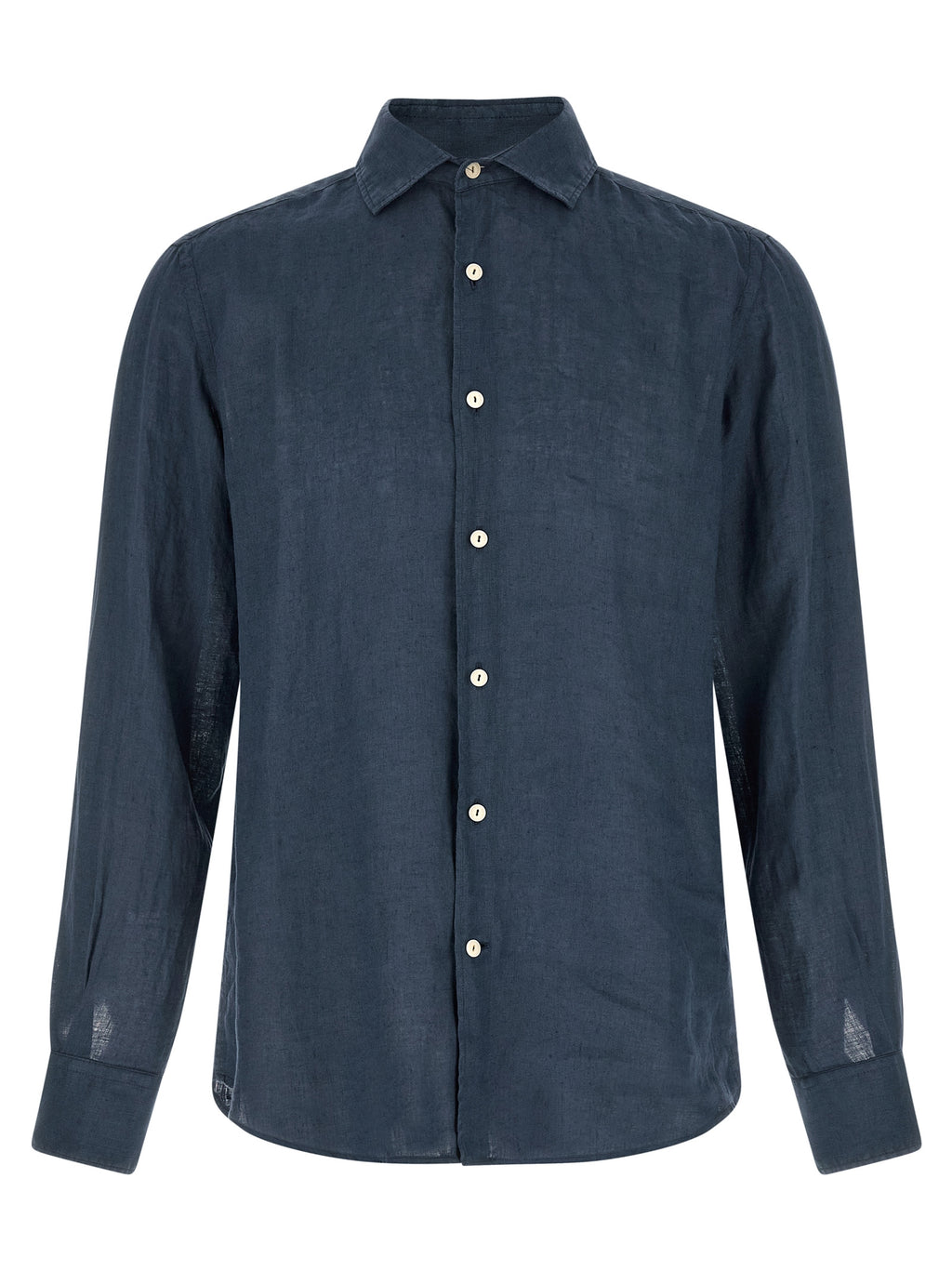 Blue Linen Blouse