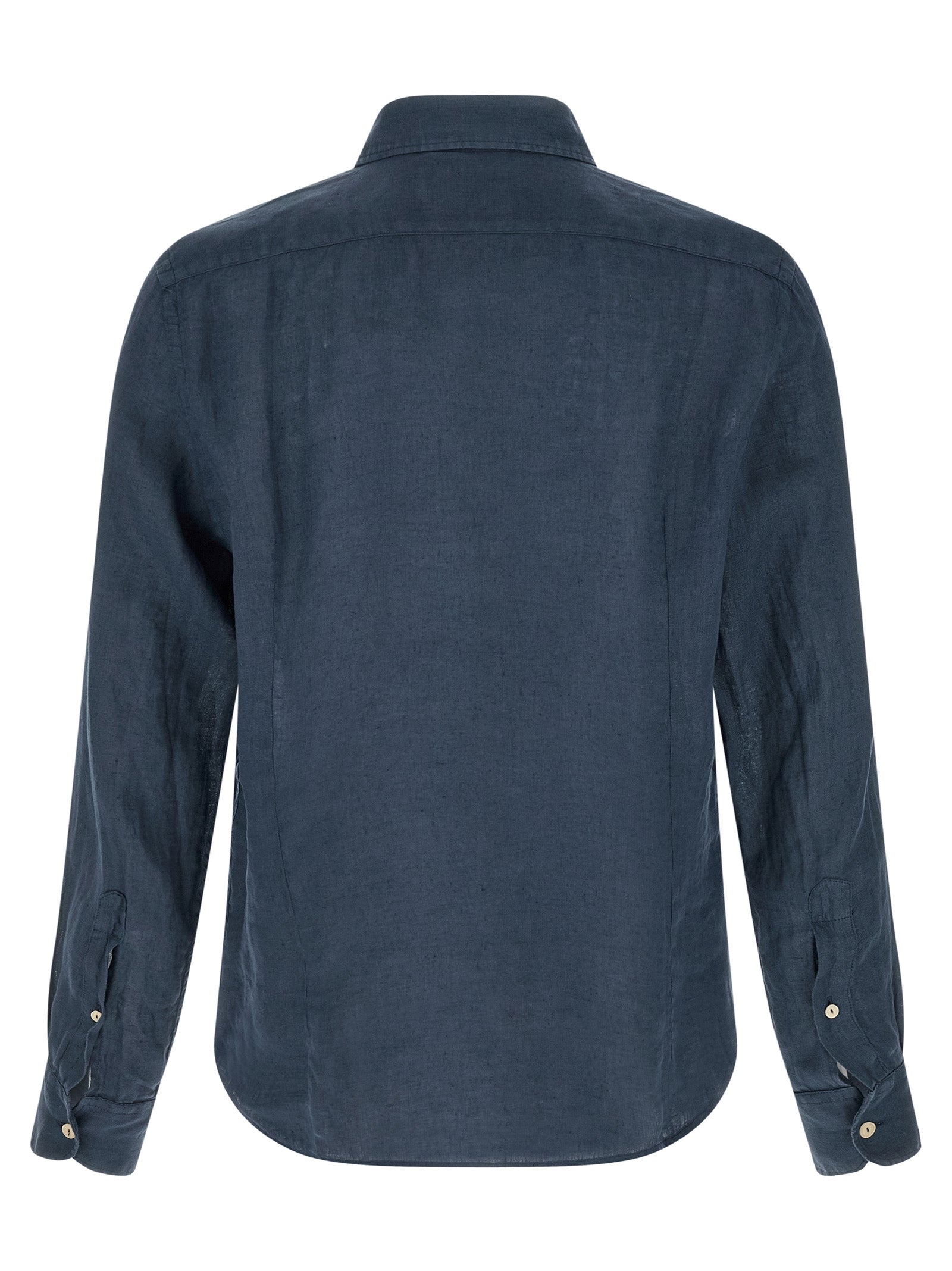 Blue Linen Blouse