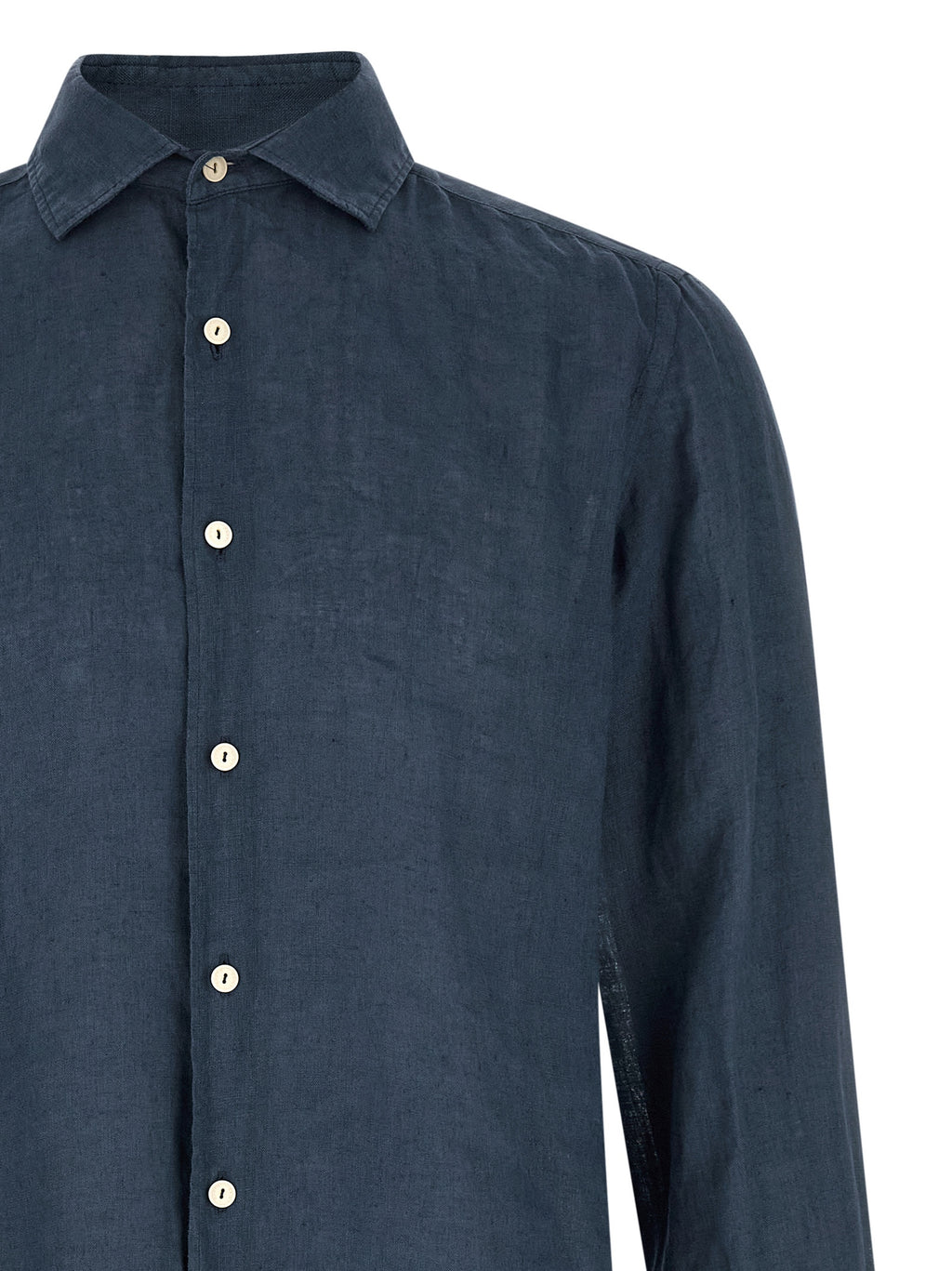Blue Linen Blouse