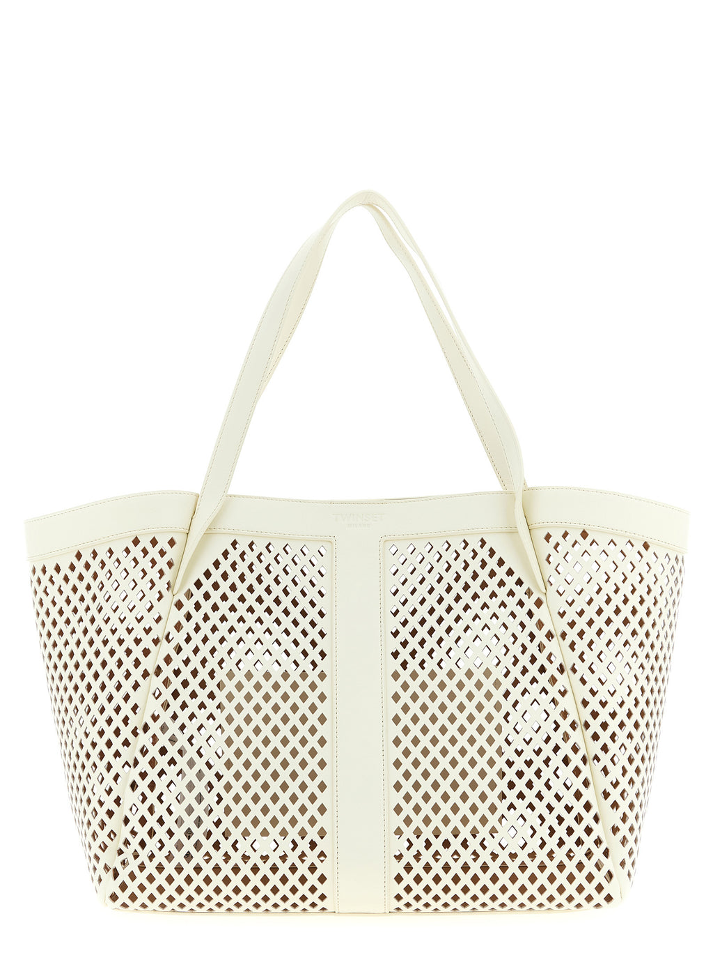 White Leather Tote Bag