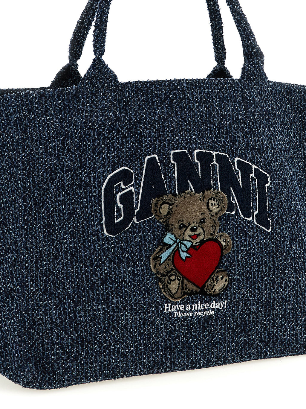 Blue Organic Cotton Tote Bag