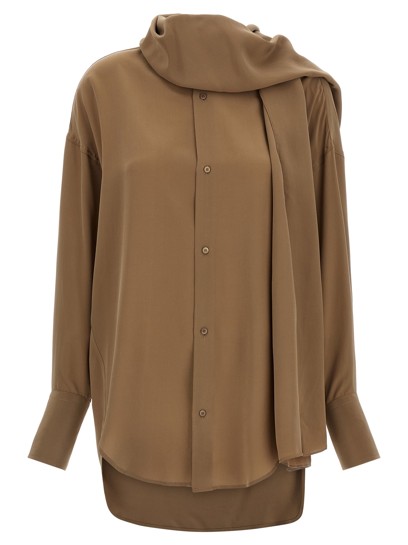 Brown Silk Blouse