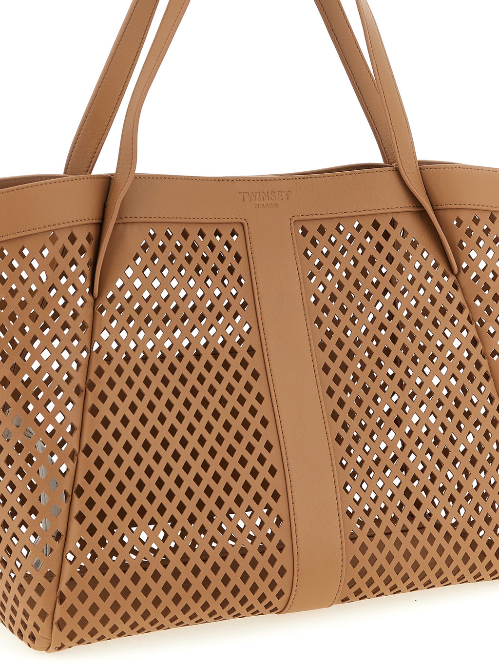 Brown Polyethylene Tote Bag