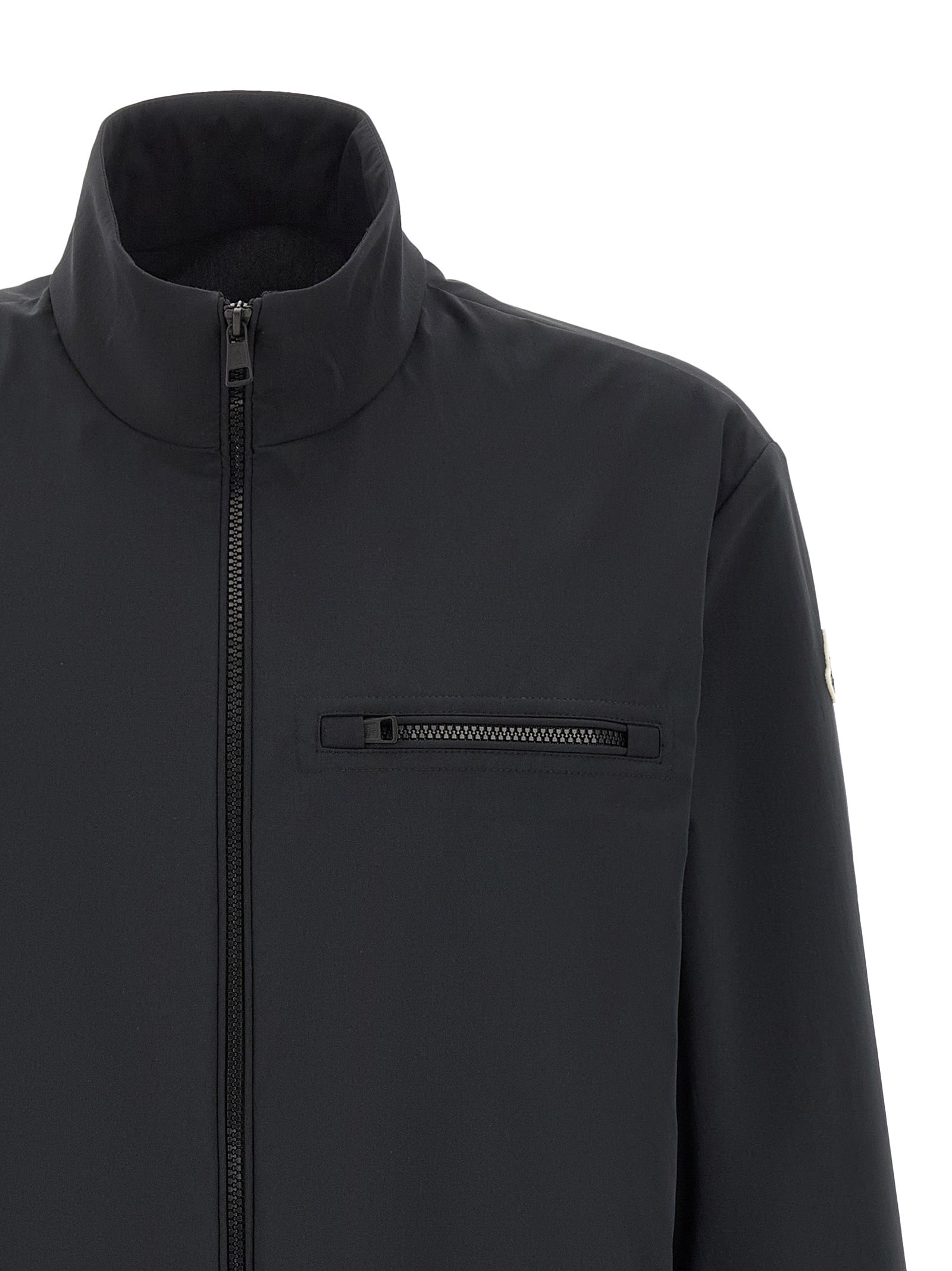 Black Polyester Shell Jacket