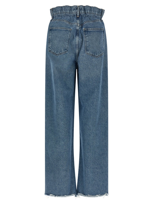 Agolde Blue Cotton Straight-Leg Jeans