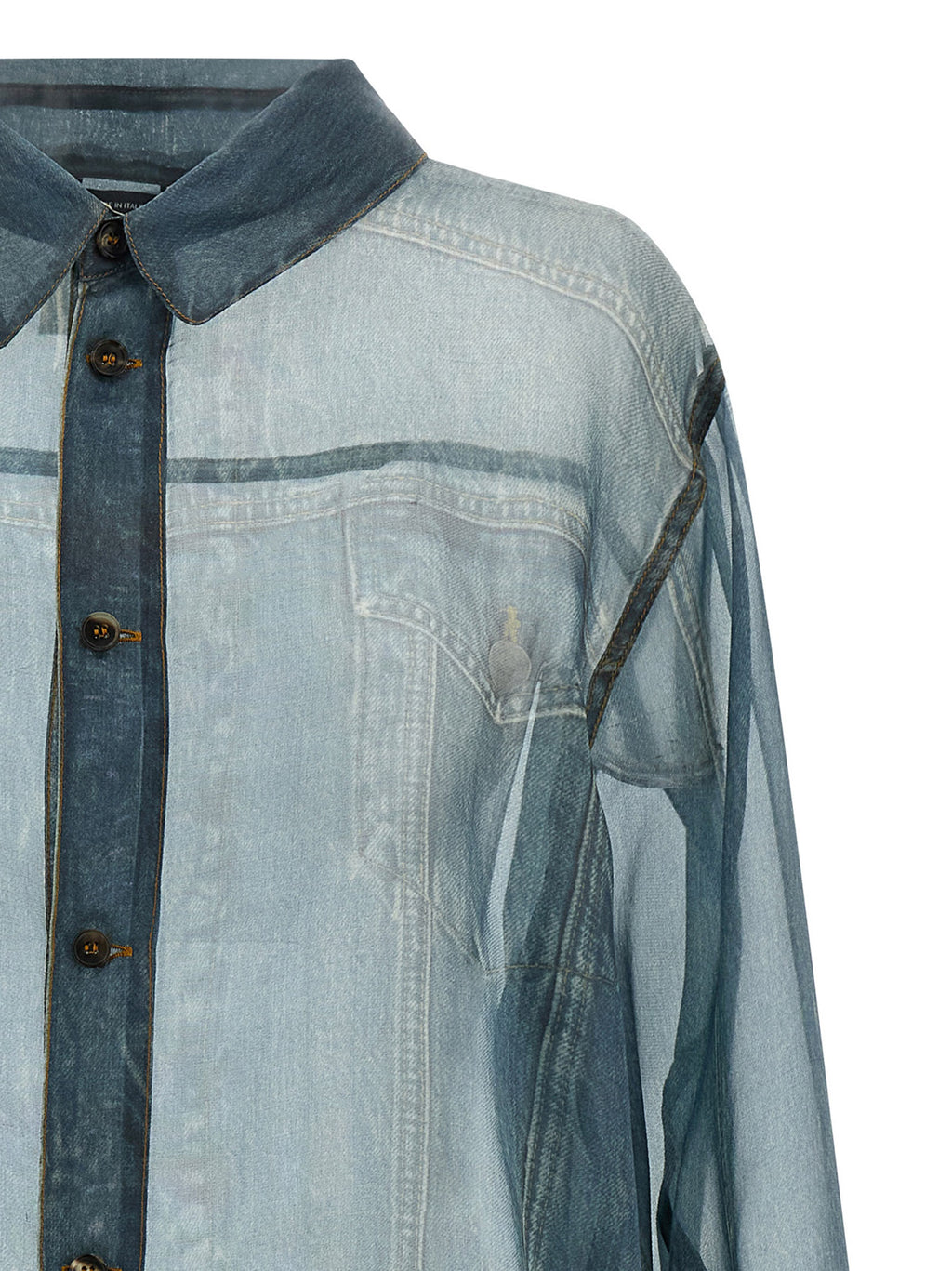 Blue Silk Blouse