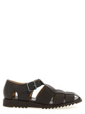 Brown Calfskin Flat Sandals
