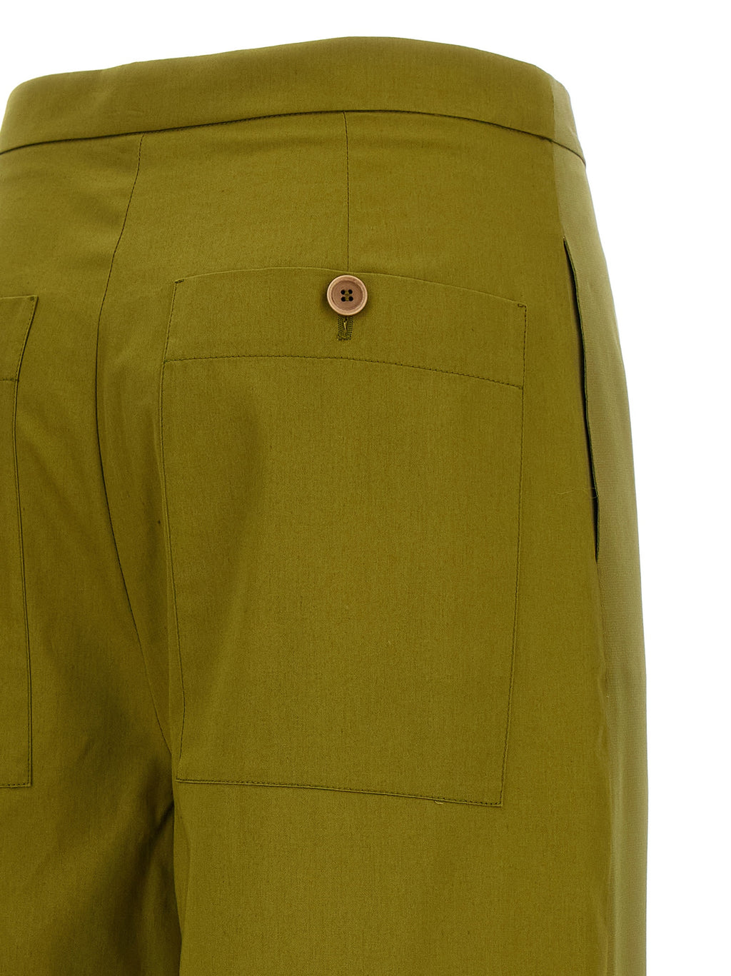 Bicolor Silk Casual Pants