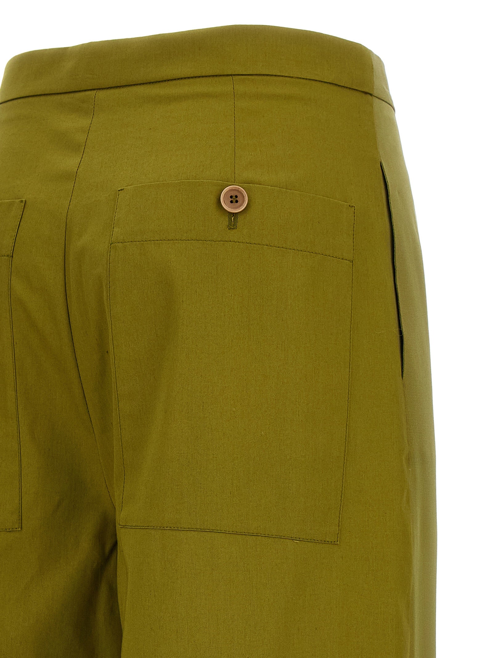 Bicolor Silk Casual Pants