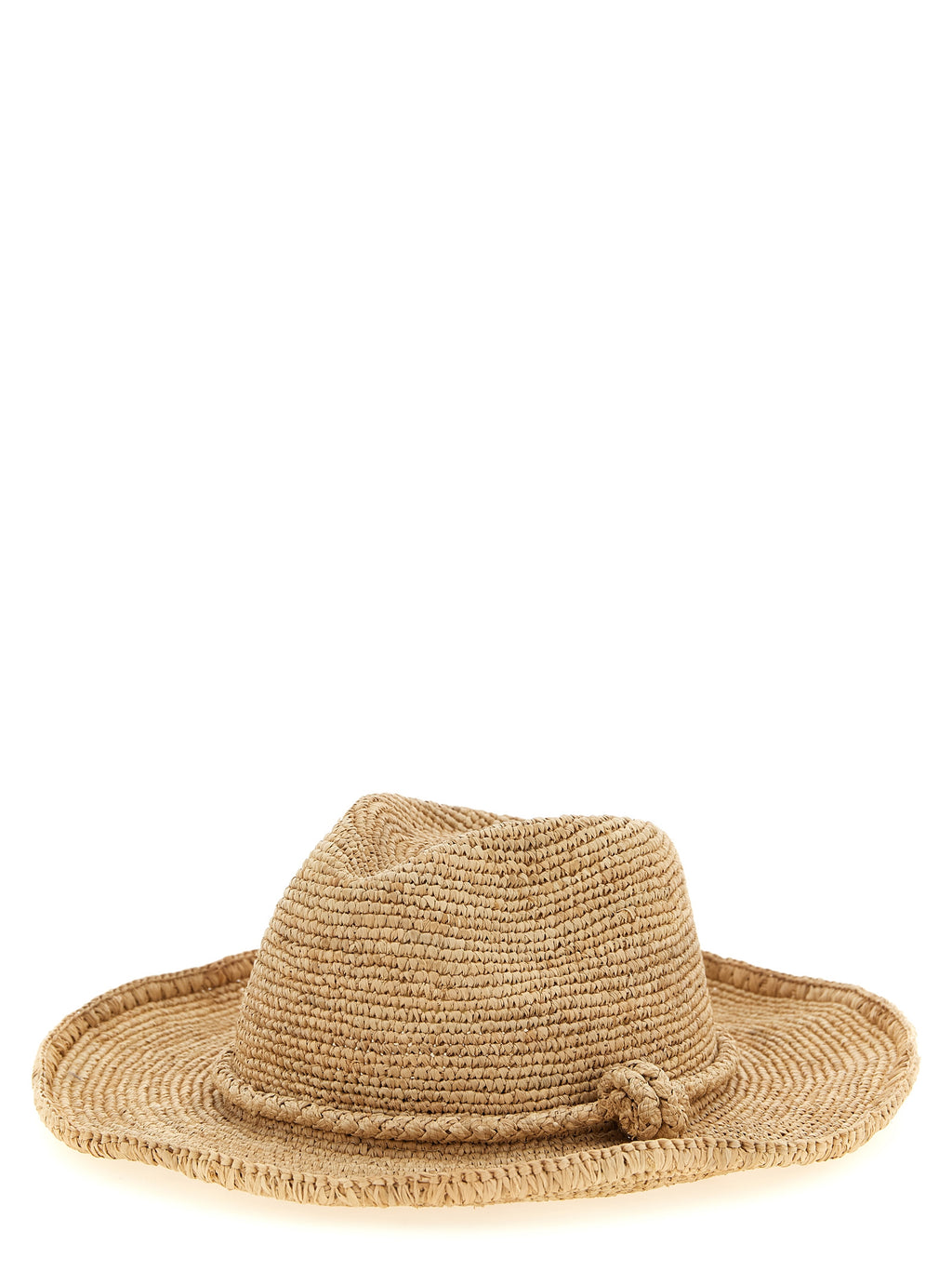 Beige Raffia Fedora