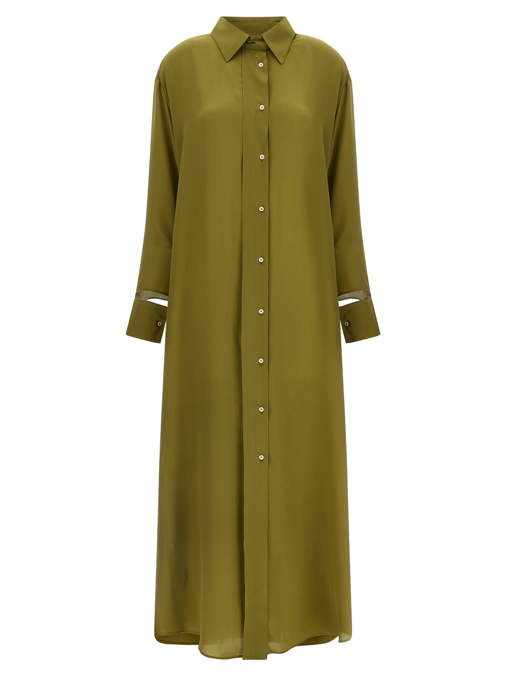 Bicolor Silk Long Dress