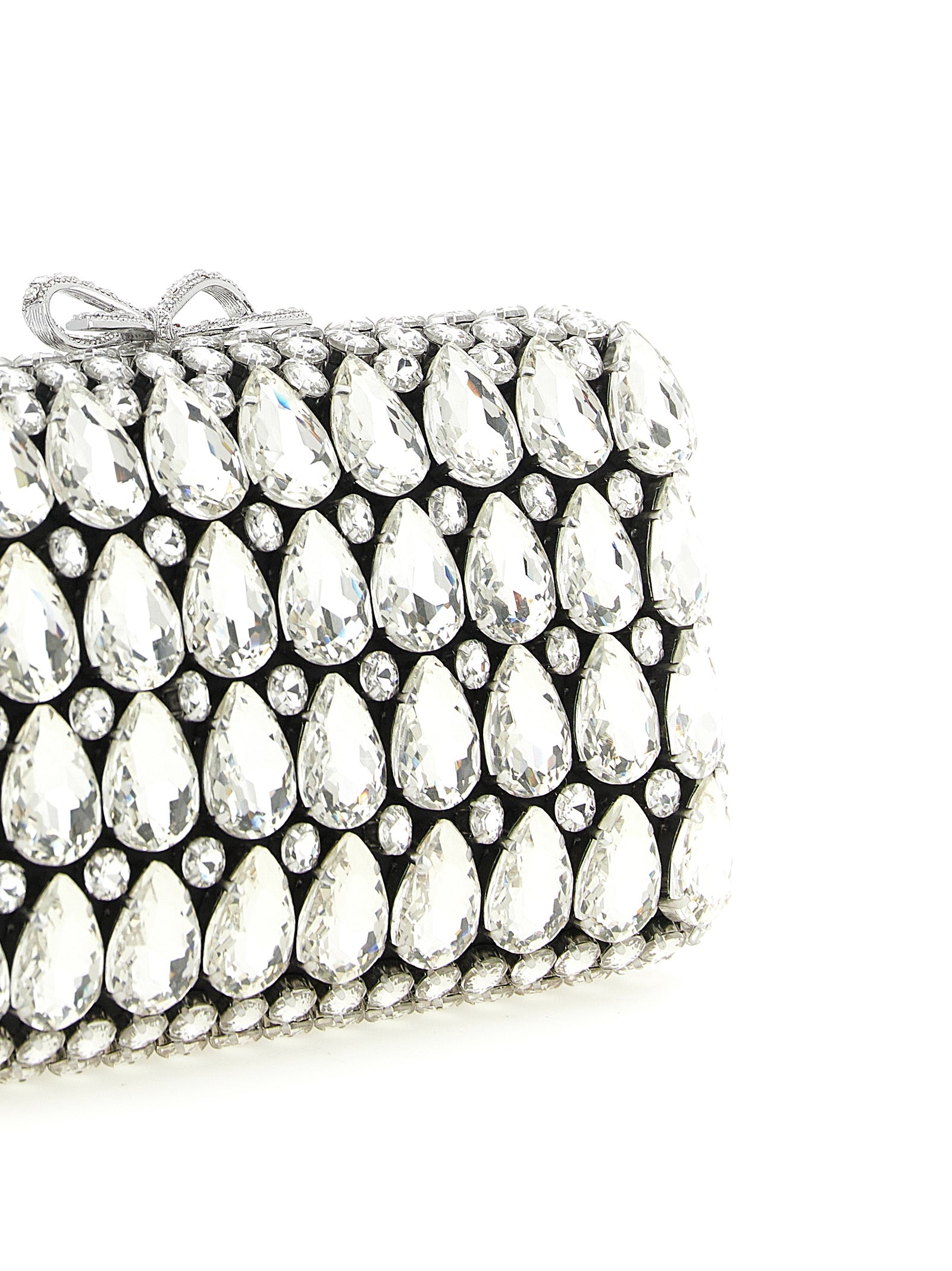 Black Polyester Clutch Bag