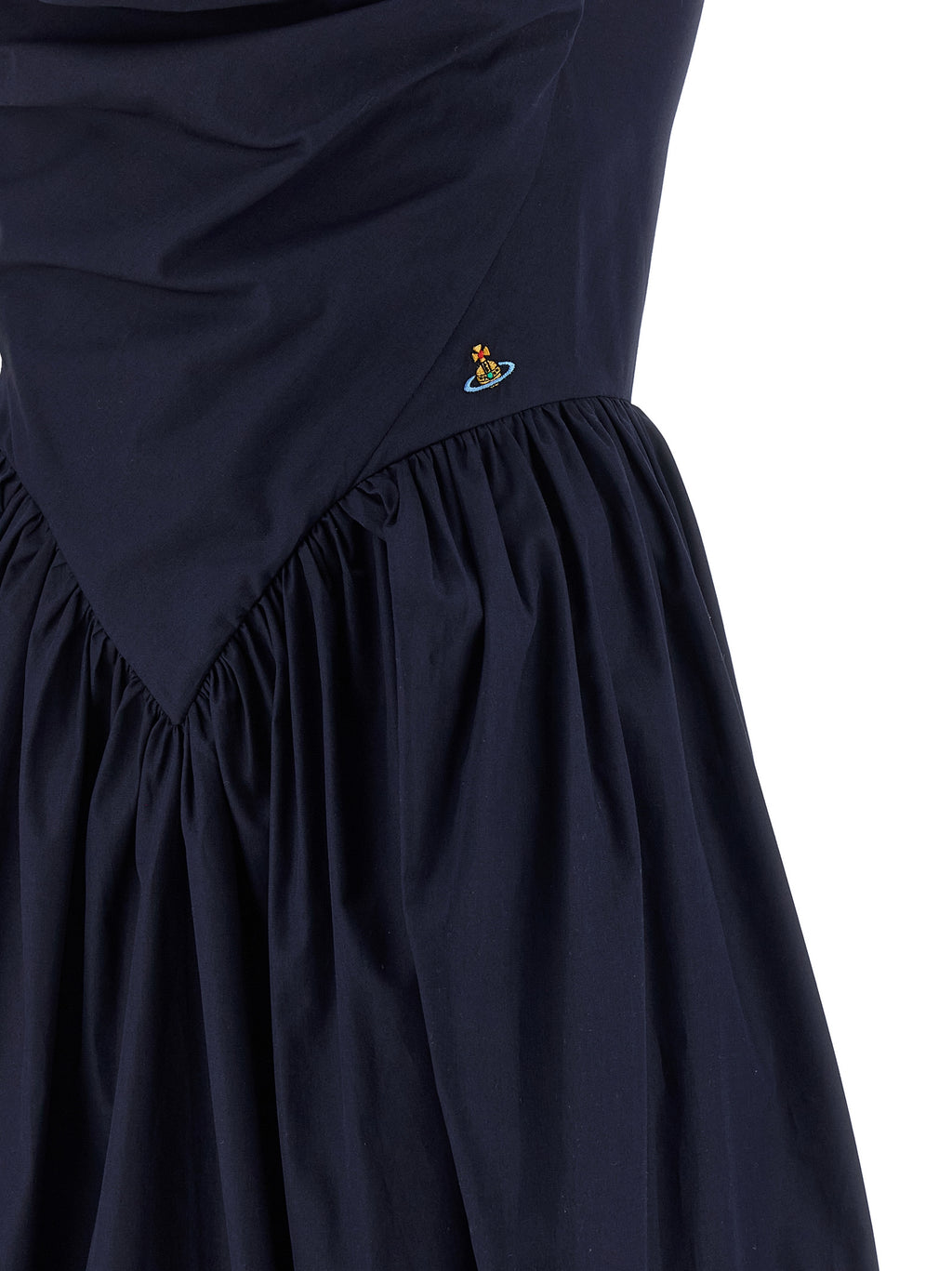 Blue Cotton Midi Dress