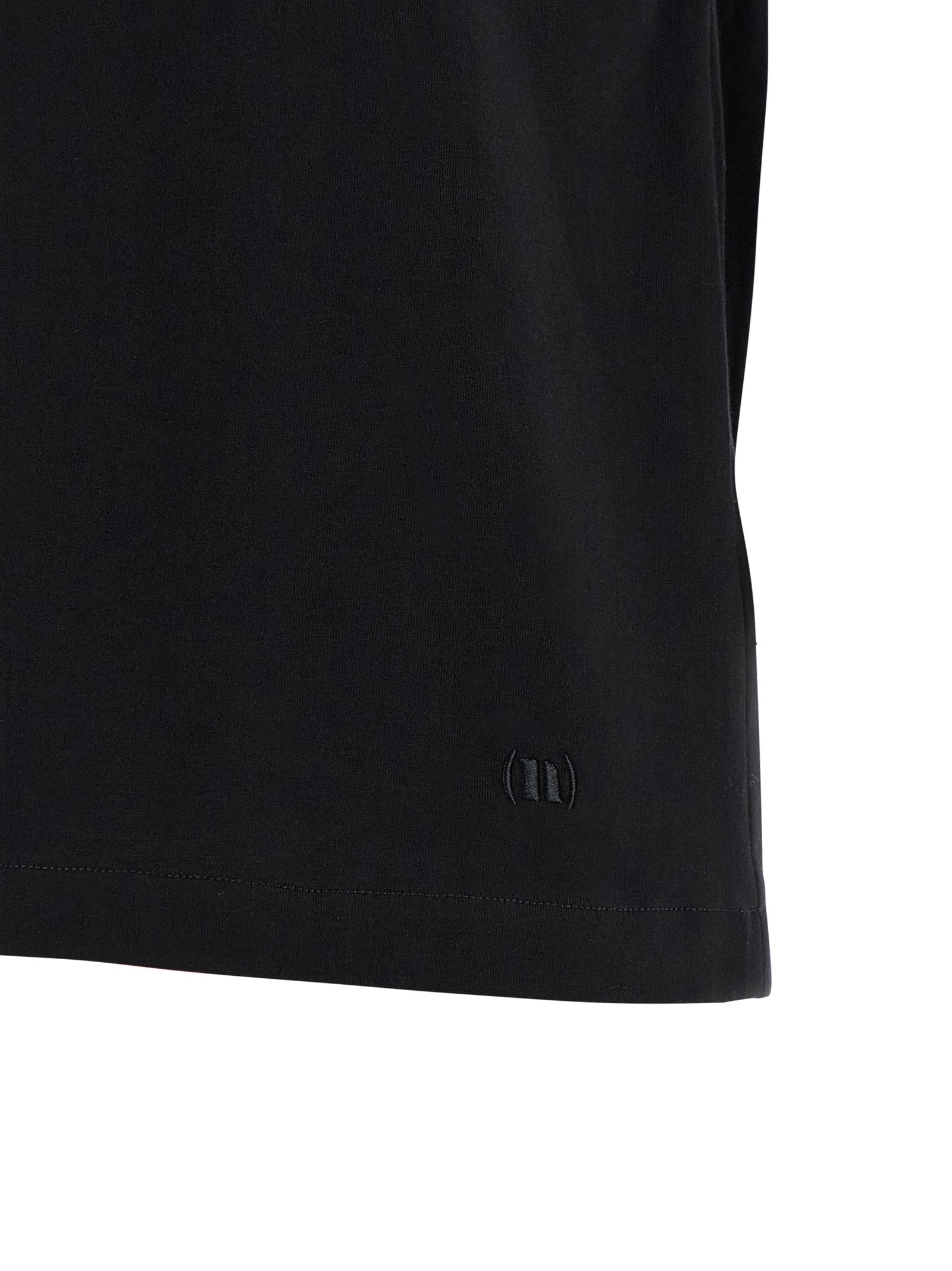 Black Cotton Sleeveles T-Shirt